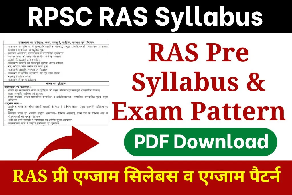 RPSC RAS Pre Syllabus