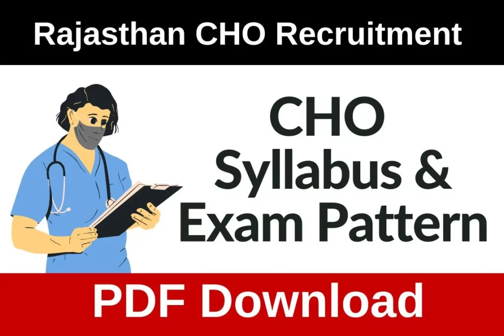 Rajasthan CHO Syllabus 